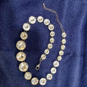 Silver CZ Statement Necklace